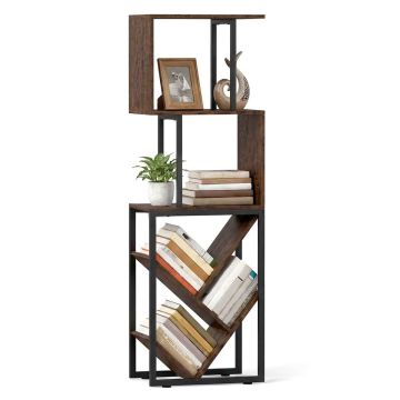 S-shaped shelf, Brown, 39.5 × 122 × 25 cm