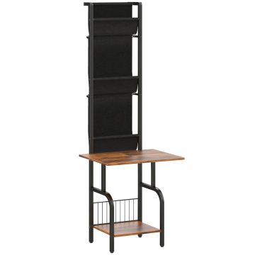 Vapaasti seisova mediasäilytyshylly, 3 kangastaskua, enintään 40 CD-levyä, 50 × 144 × 48,5 cm