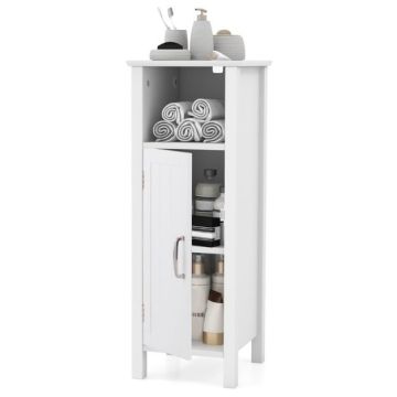Bathroom cabinet with doors and adjustable shelf, 30 × 80 × 30 cm