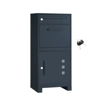 Postilaatikko SONGMICS, XXL-pakettilokerolla, Harmaa, 34 × 106 × 48 cm