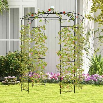 Pergola frame, 12 tubes, 205.74 × 205.74 × 287.02 cm