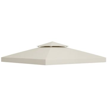 Paviljongin katto Outsunny 300x300cm, kermanvärinen