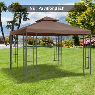Huvimajan katto Outsunny 300x300cm., ruskea