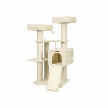 Kissan raapimapuu 125 cm korkea, beige