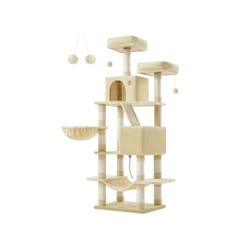 Kissan raapimapuu 99,5x54,5x168cm, beige/beige