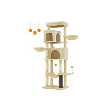 Kissan raapimapuu 110x70x175cm, beige/ruskea