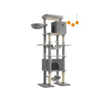 Kissan raapimapuu 78x48x201cm, harmaa/beige