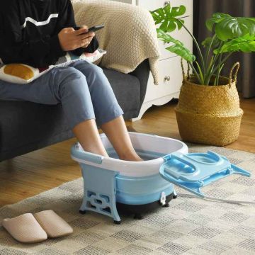 Foot massager, 6 rollers, 40 × 42 × 14–24 cm