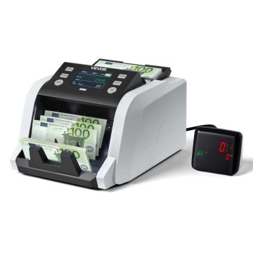 Счётчик банкнот VEVOR WR-960, 1100–1200 банкнот/мин, 340 × 250 × 200 мм