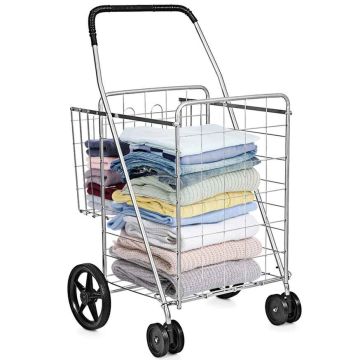 Shopping cart, foldable, 24.5 × 24 × 40 inches
