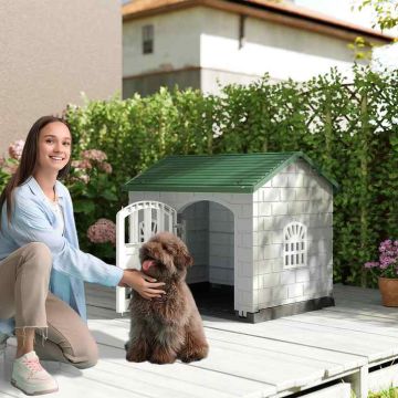 Plastic dog kennel, 3 windows, 75 × 65 × 58 cm
