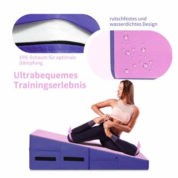 Wedge-shaped exercise mat, foldable, 119.38 × 59.69 × 35.56 cm