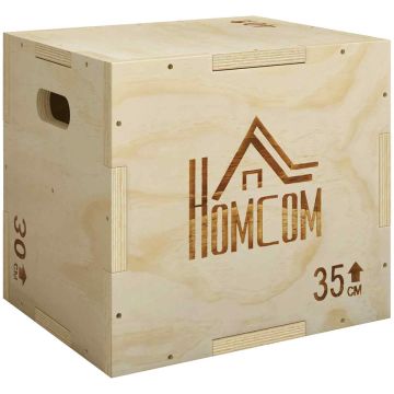 Plyometrinen harjoituslaatikko, 3 korkeutta, 40,5 × 30,5 × 35,5 cm