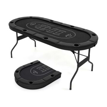 Pokerio stalas, iki 8 žaidėjų, 182 × 82 × 75 cm