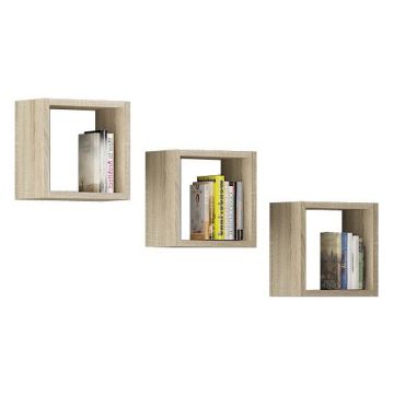 Комплект из 3 полок NORE K 25x25 см, цвет дуб.
