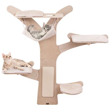 Wall-mounted cat tree, wall-mounted, 4 platforms