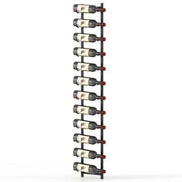 Wall-mounted wine rack, 6/9/12 bottles, Black