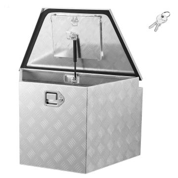 Perävaunun vetoaisan työkalulaatikko VEVOR TB09-2, hopeanvärinen, 73,7 × 41 × 45,7 cm