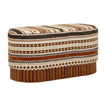 Hallway bench, Oval ethnic style, 82 × 40 × 40 cm