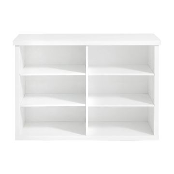 Prieškambario suoliukas VASAGLE, 6 skyriai, Balta, 80 × 50 × 29,5 cm