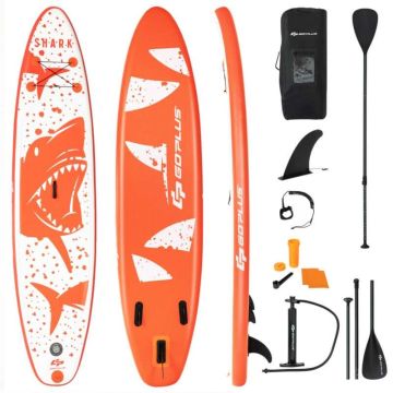 Inflatable paddle board, 3 fins