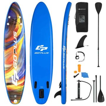 Inflatable paddle board, 3 fins