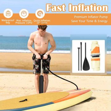 Inflatable paddle board, 335 × 75 × 15 cm
