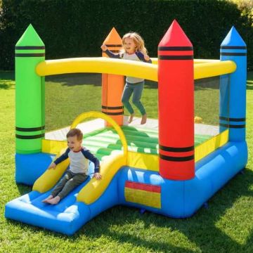Inflatable children's castle, with slide, 346 × 259 × 220 cm