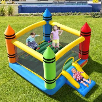 Inflatable children's jumping castle, with slide, 343 × 270 × 226 cm