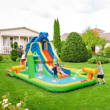 Надувная водная горка, 9 в 1, 12.5 × 15.5 × 8.2 фута
