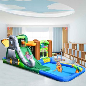 Надувной водный комплекс для детей, с горкой и бассейном, 525 × 300 × 200 см