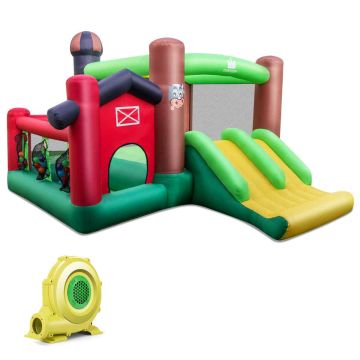 Inflatable play complex, 2 slides, 365 × 332 × 225 cm