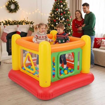 Pripučiamas žaidimų kompleksas, 3 viename, 63 × 63 × 49 in