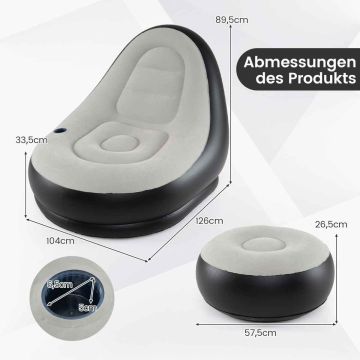 Inflatable sofa set, single and double