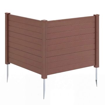 Privacy Fence, 2 Panels, Brown, 122 × 95 × 7 cm
