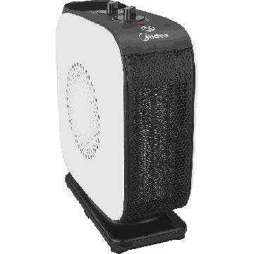 PTC-puhallinlämmitin Midea NTY15-19CA, 2 tehotasoa, Valkoinen/musta, 10,3 × 25,8 × 28,5 cm