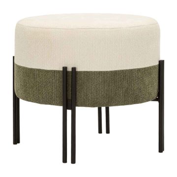 Pouf, Two-tone, Black/gray/white