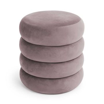 Пуф SNUGGO, с отделением для хранения, розовый, Ø 42 × 44,5 см