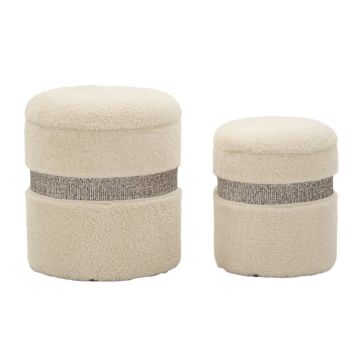 Rahisarja Saint-Moritz, 2 kpl, Beige, Ø 40 × 47 cm ja Ø 32 × 38 cm