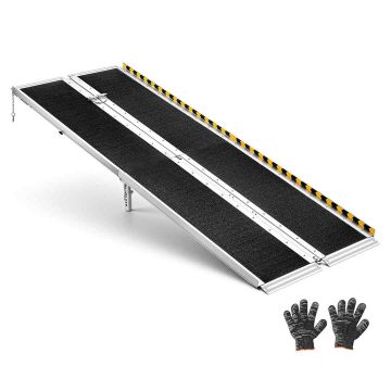Ramppi VEVOR HXZDPD96, taitettava, 244 × 74,5 × 10,5 cm