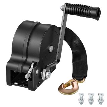 Käsivinssi VEVOR HW1200A, 726 kg, 6,1 m hihna, 275 × 250 × 160 mm