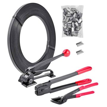 Käsikäyttöinen teräsvanteen kiristyssarja VEVOR CL-GD180, 5-osainen, 365 × 125 × 85 mm