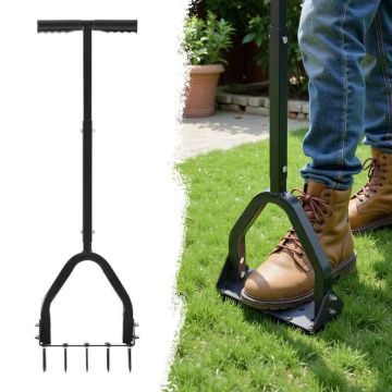 Käsikäyttöinen nurmikon ilmastin VEVOR TI-028, 15 piikkiä, 235 × 100 × 880 mm