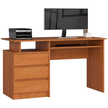 Письменный стол CLP, 3 ящика, коричневый, 135 × 77 × 60 см