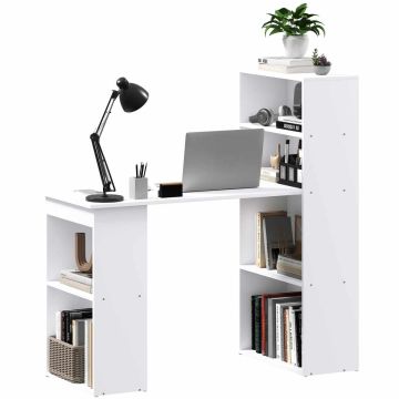 Настольный стол Homecom 120x55x120 см, белый.