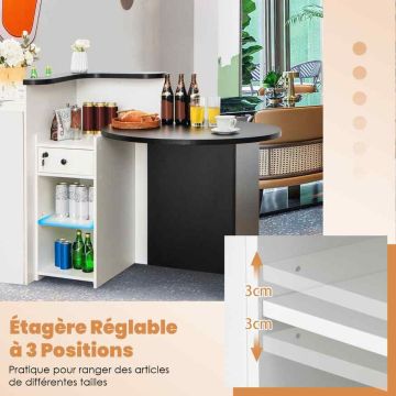 Reception desk, With shelves and lockable drawer, 120 × 70 × 100 cm