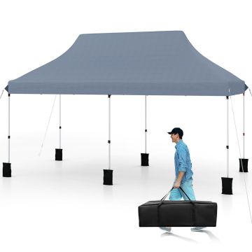 Adjustable height tent 3x6 m, silver, 15-20 people