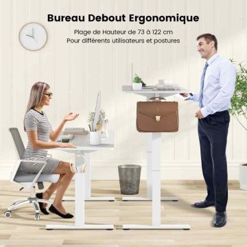 Height-adjustable desk, Electric, 140 × 73–122 × 60 cm