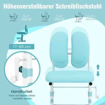 Säädettävän korkuinen lasten pöytä ja tuoli, 32 × 20,5 × 20–28,8 tuumaa