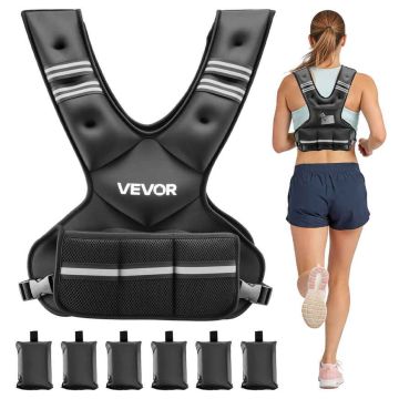 Säädettäväpainoinen liivi VEVOR JS-VEST006-2, 6 painopakettia, 455 × 390 × 100 mm